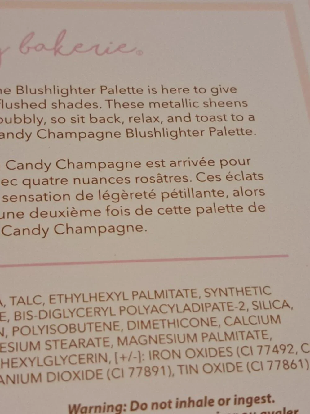 Beauty Bakerie brand new